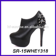 sexy boot ankle boot rivet leather women boot